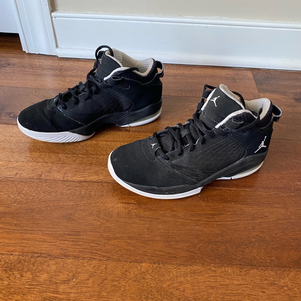 Nike Air Jordan high top black sneakers. Youth size 7